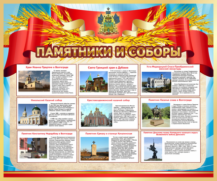 Стенд "Памятники и соборы"