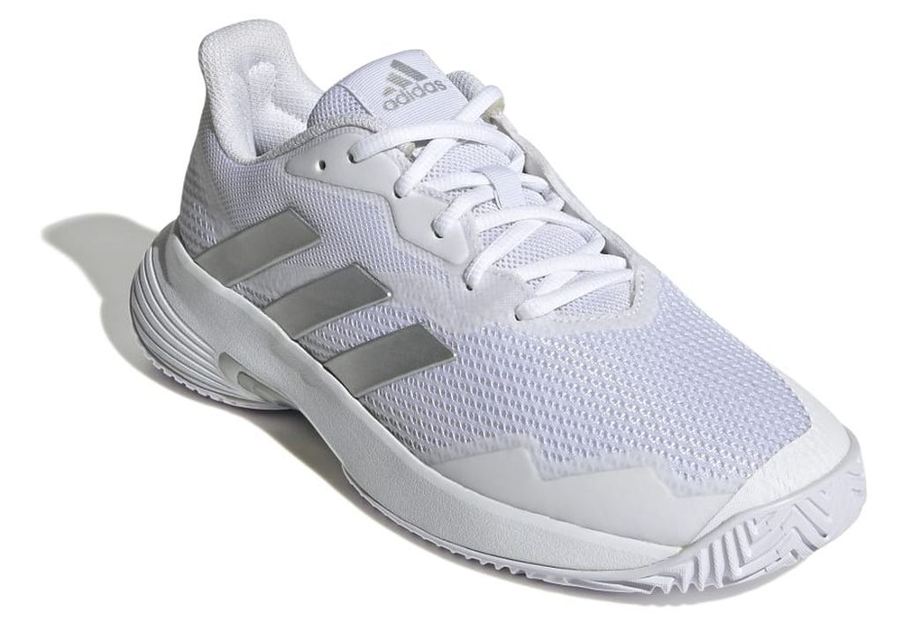 Женские Кроссовки теннисные Adidas CourtJam Control - cloud white/silver metallic/cloud white