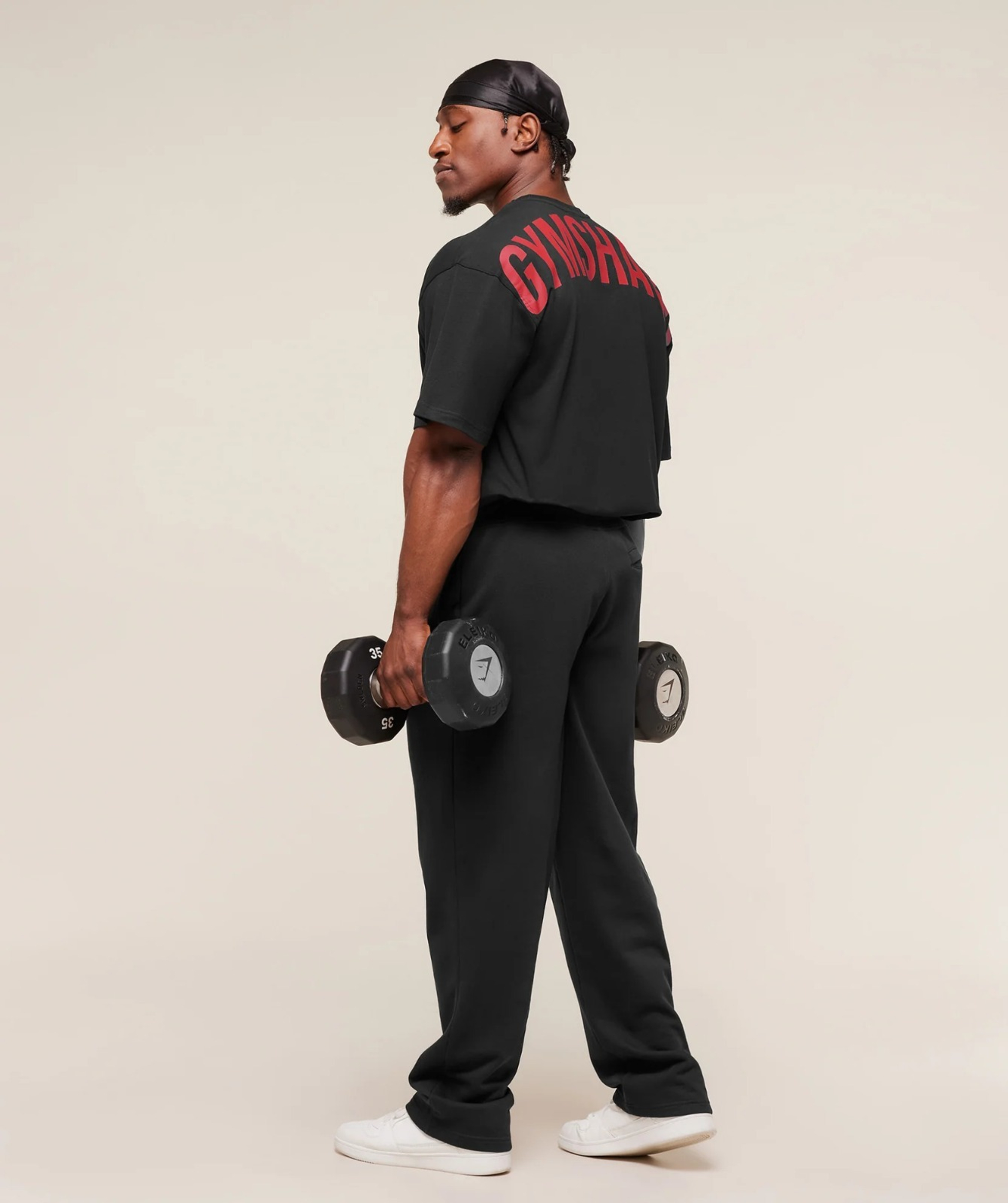 Футболка GYMSHARK Power T-Shirt Black/Red