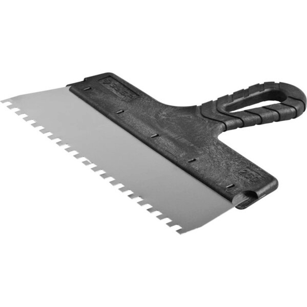 Шпатель фасадный ЗУБР нерж полотно 200мм зуб 6*6мм пластиковая ручка