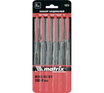 НАБОР НАДФИЛЕЙ MATRIX 160 Х 4 ММ 6 ШТ ОБРЕЗИНЕННЫЕ РУКОЯТКИ 15816