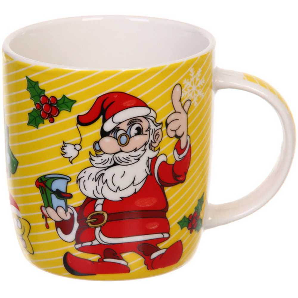 Кружка керамическая 330мл «Дед Мороз» микс