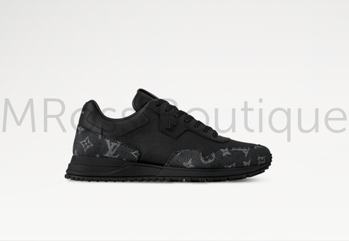 Кроссовки Louis Vuitton Run Away мужские черные с принтом