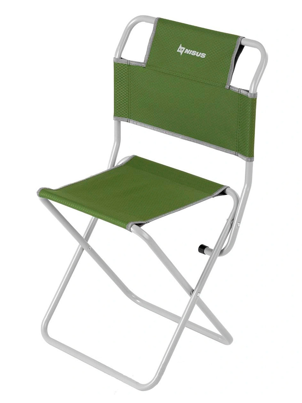 Стул туристический со спинкой Nisus СР-400.19с (ст.труба д19) Green (T-N-TC-400.19s-G)