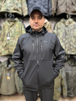 Костюм GRAYLING Беринг демисезонный, софтшелл мембрана 10000/10000, чёрный