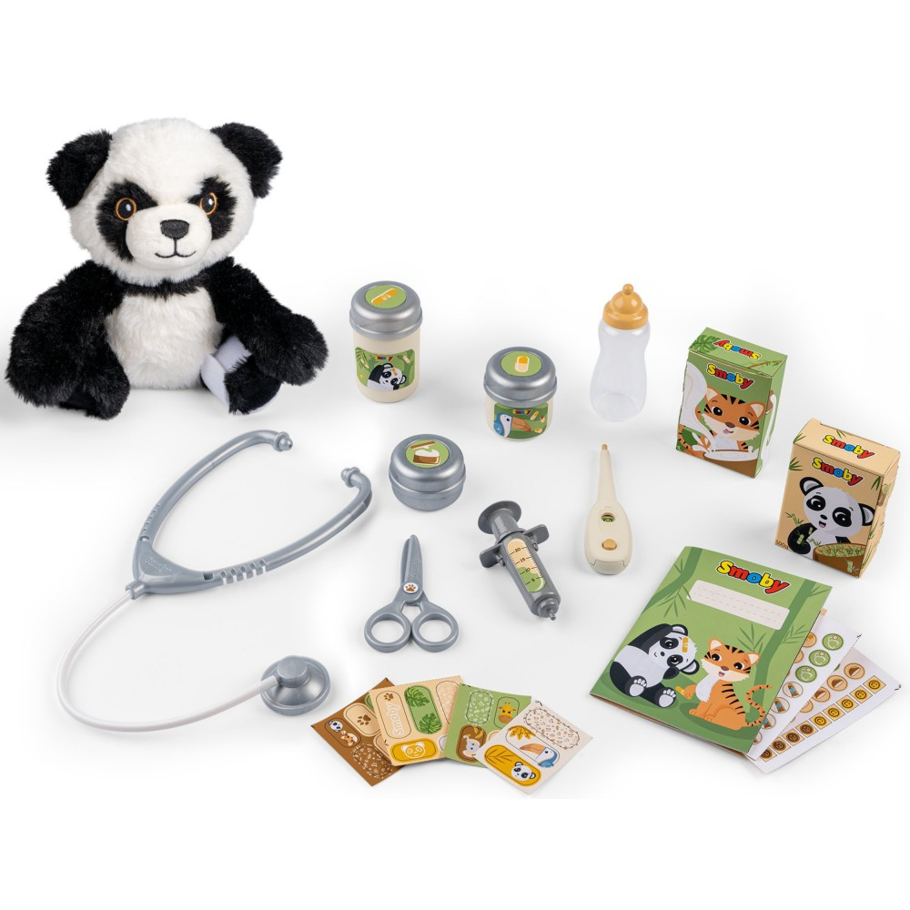 Детский игровой центр ухода за животными Smoby 340406 с пандой и 19 аксессуарами от 3 лет — фото 3