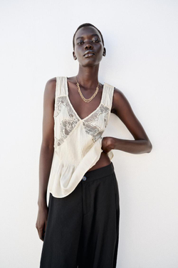 ZARA СВОБОДНЫЕ БРЮКИ BARREL, ЧЕРНЫЙ