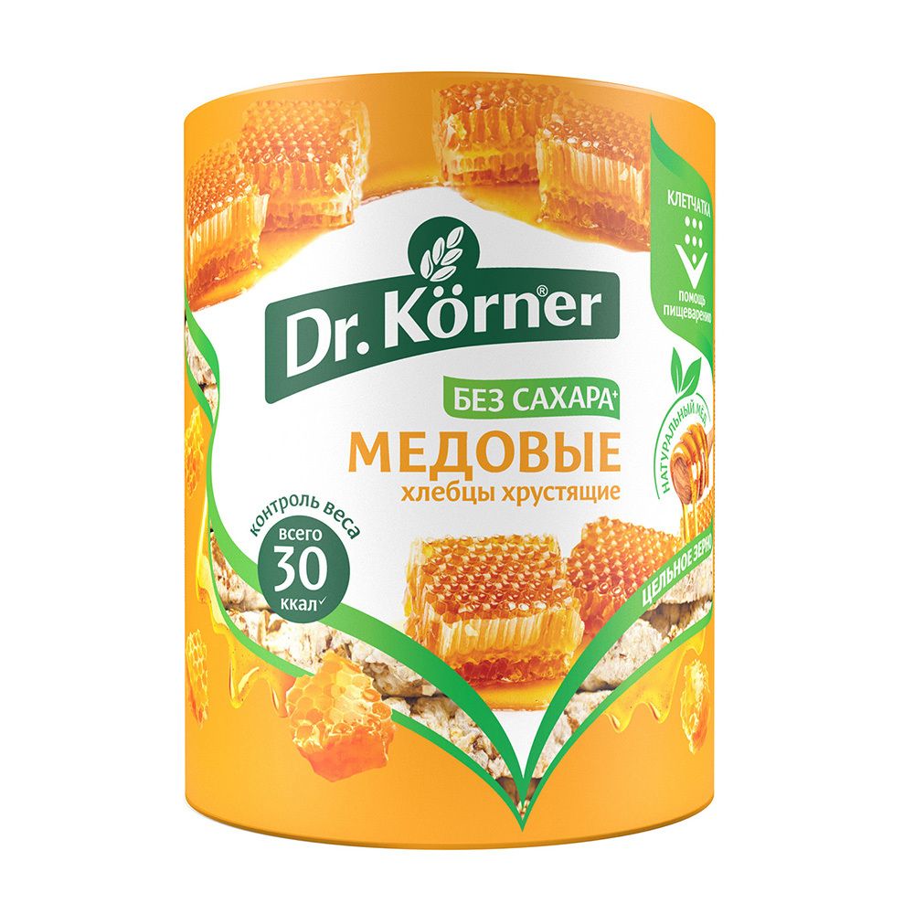 Хлебцы Dr.Korner, злаковый коктейль/медовый, 100г