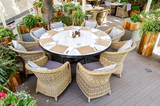 "Равенна" плетеное кресло из искусственного ротанга, цвет соломенный