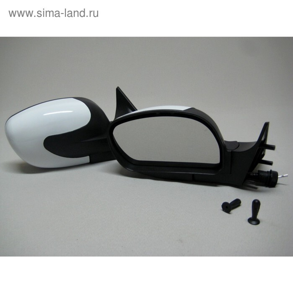 Зеркала боковые MIRROR (2шт) Бело-черн. (3298-09-WH)