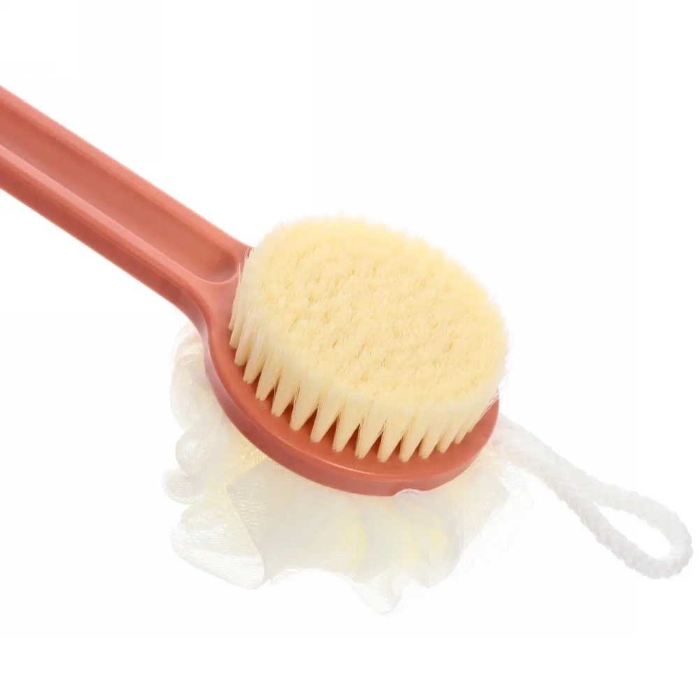 Мочалка массажная «Майя» на пластиковой ручке, размер мочалки 36*11см