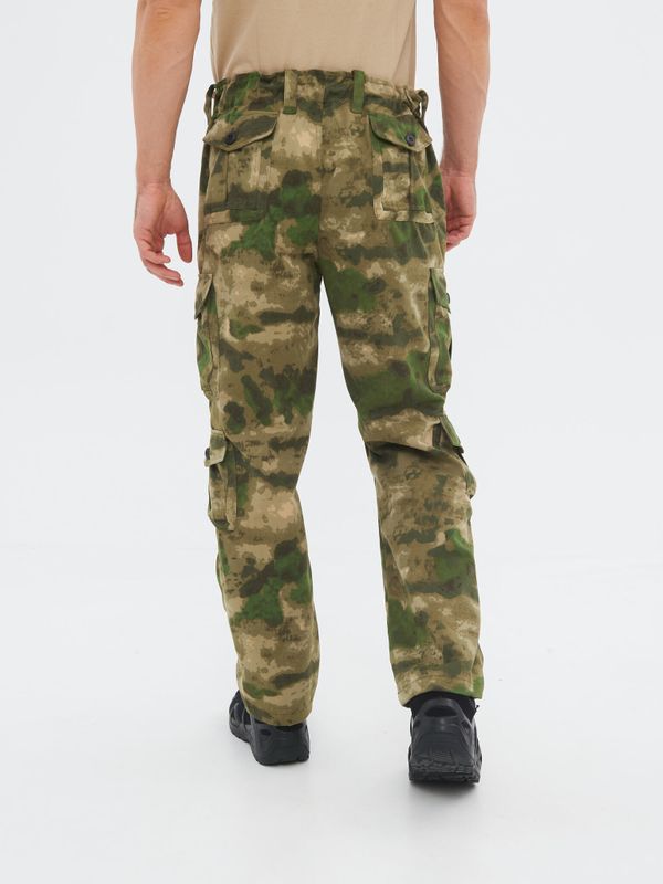 Брюки летние Крафт ткань Смесовая цвет Малахит