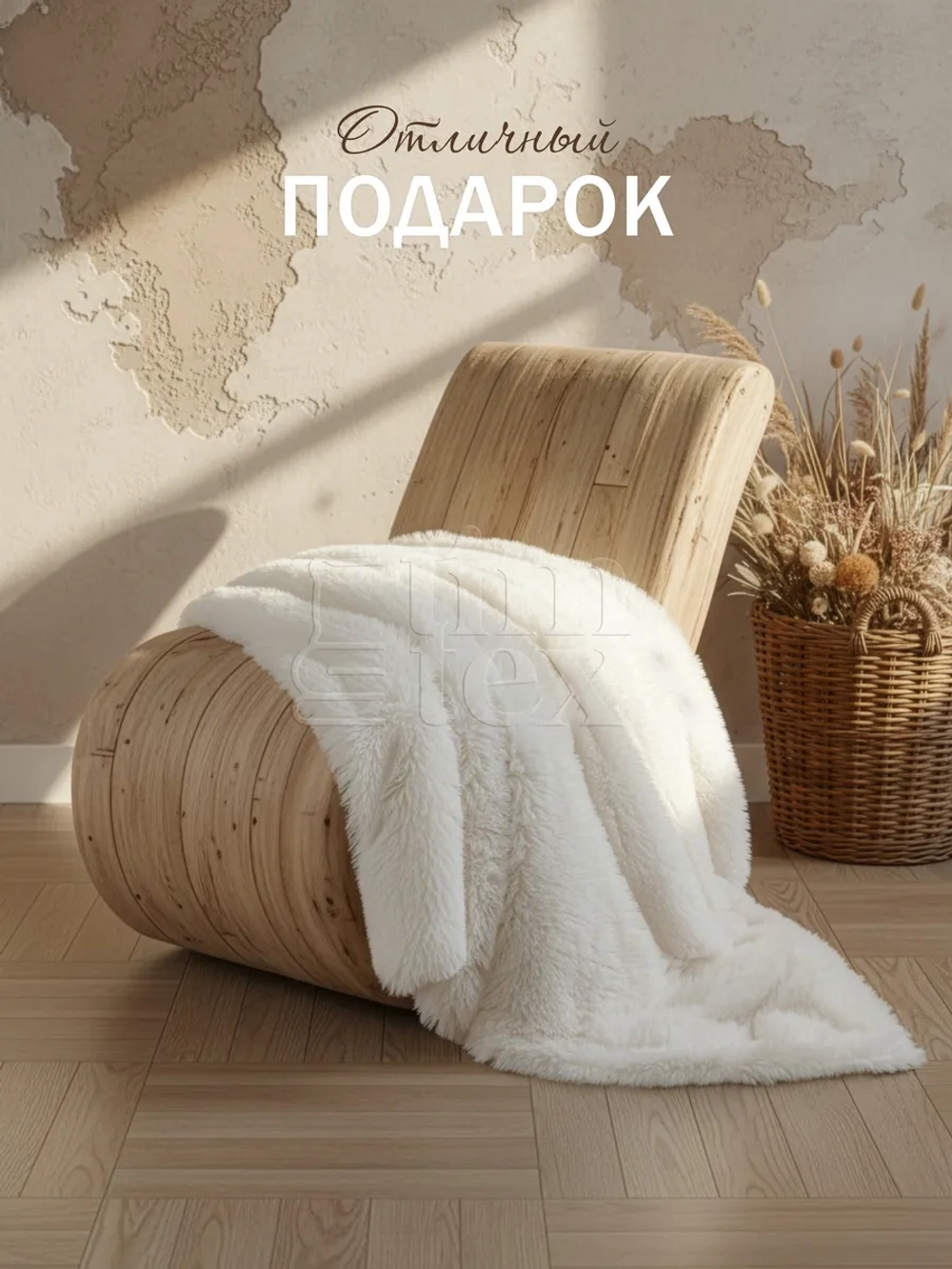 Плед пушистый евро травка на диван 220х240