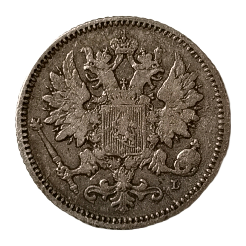 Монета Финляндии 25 пенни 1894 год