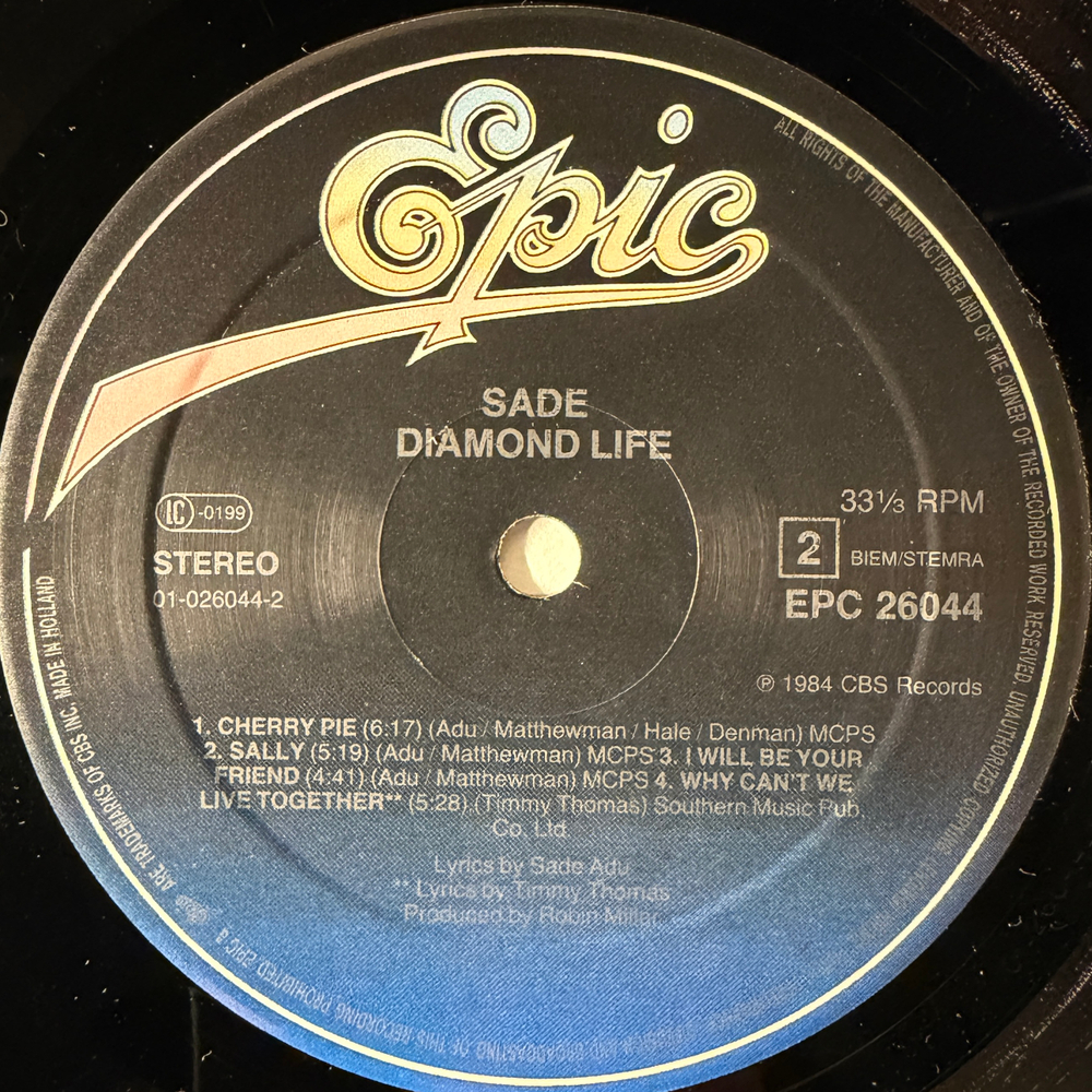 Sade - Diamond Life (Голландия 1984г.)