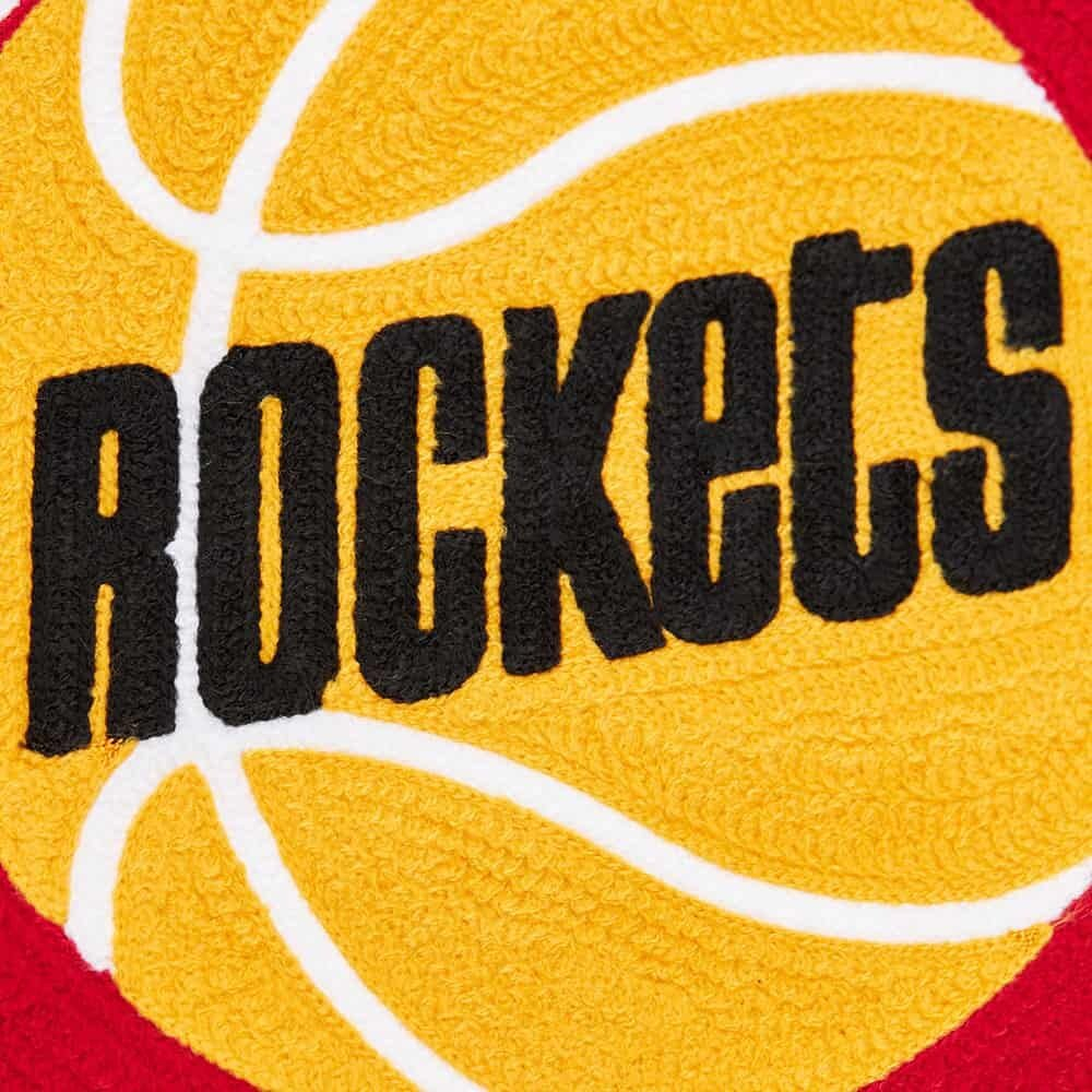 Баскетбольная толстовка Mitchell&Ness NBA Chainstitch Fleece Vintage Logo Houston Rockets Sweatshirt Red