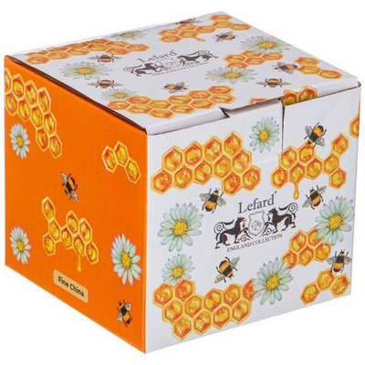 Баночка для меда и варенья 180мл с силиконовой крышкой "Соты"