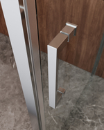 Душевой уголок Cezares MOLVENO-AH-12-150/80-C-Cr-IV, 150х80х195, профиль хром, стекло прозрачное