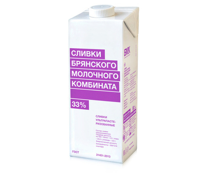 Сливки Ультрапастеризованные БМК 33% 1л