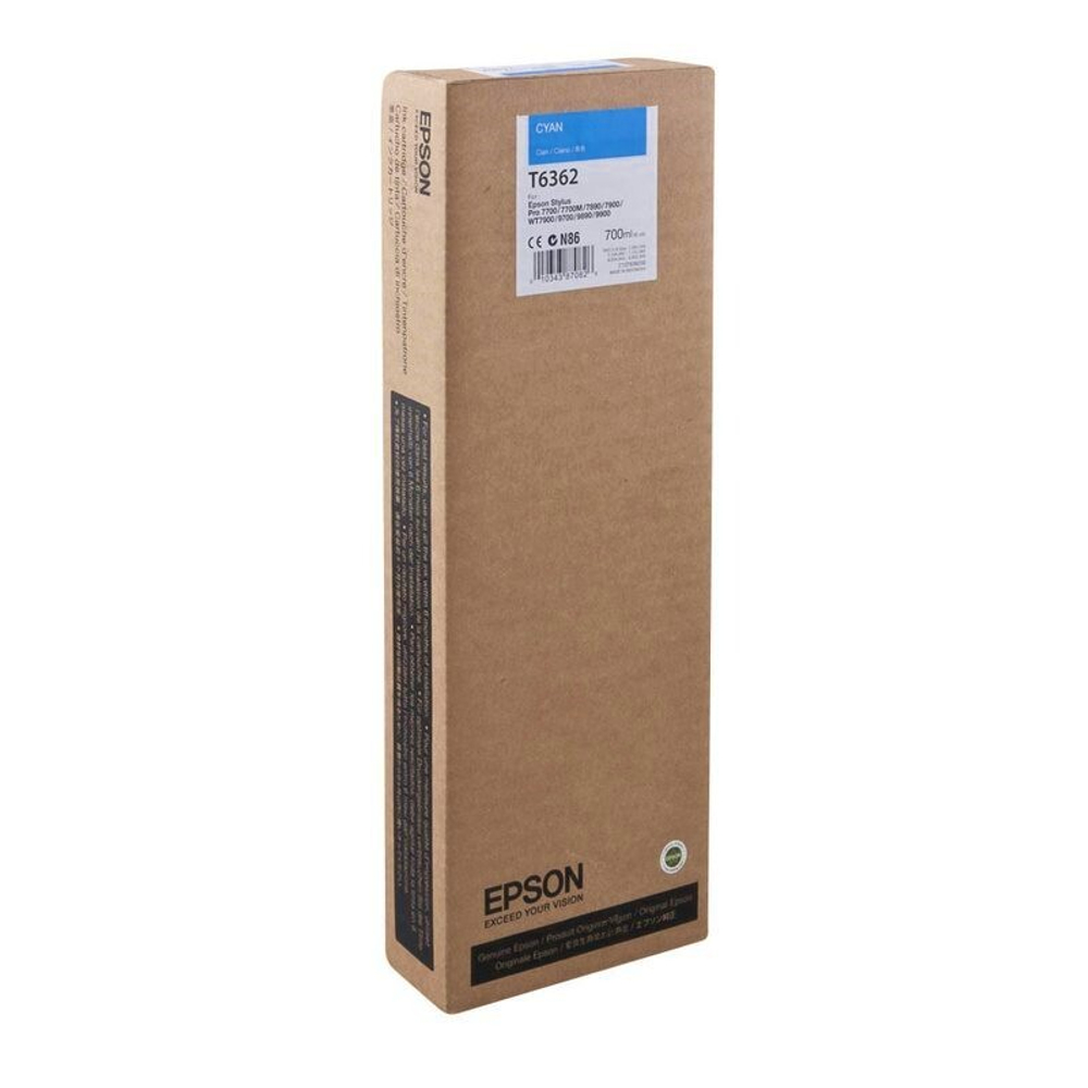 Картридж EPSON C13T636200 (T6362) для Stylus Pro 7700/7890/7900/9700/9890/9900 голубой 700мл.