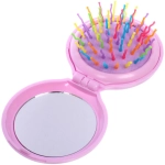 Расческа массажная складная «АМОР», микс 4 дизайна, 6,5*2см (PVC коробка)