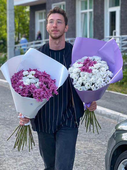 Букет-гигант из хризантем