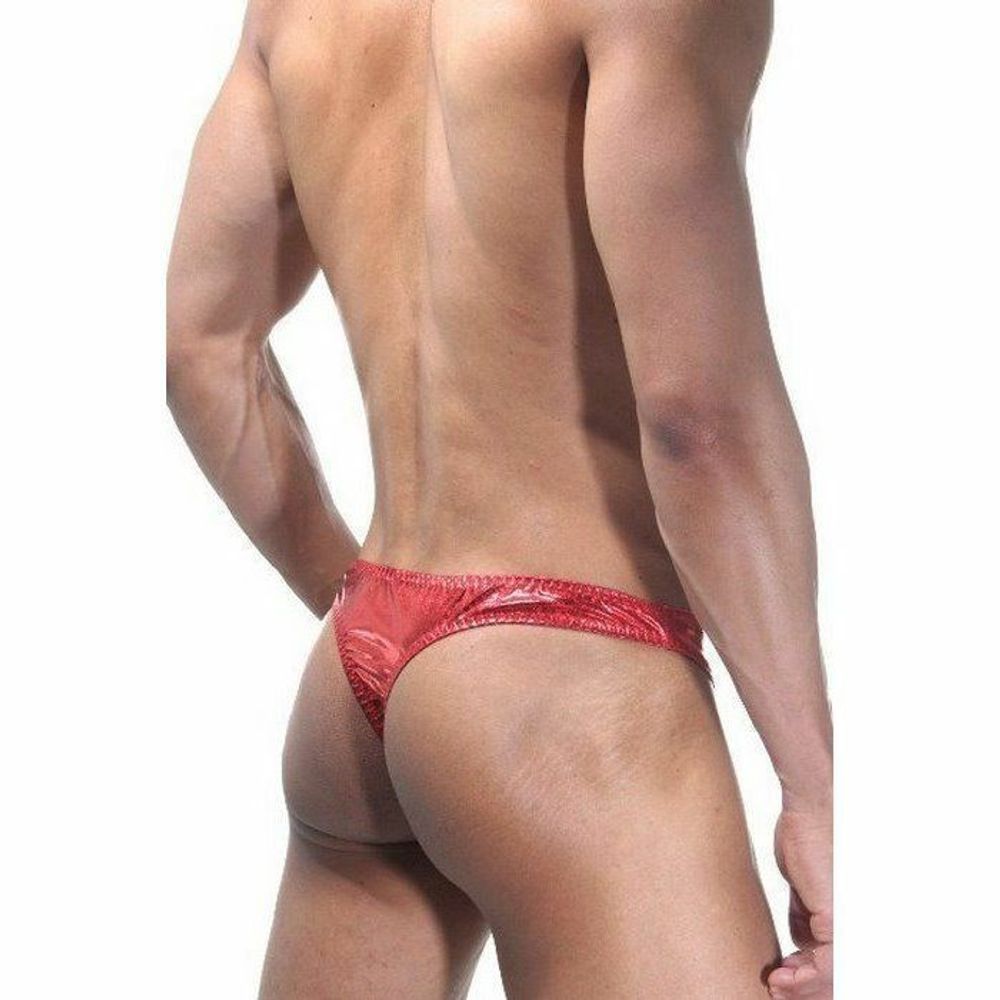 Трусы мужские тонги красно-золотые La Blinque LB15085