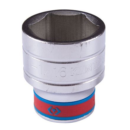 Цена на KING TONY (433534S) Головка торцевая стандартная шестигранная 1/2", 1-1/16", дюймовая