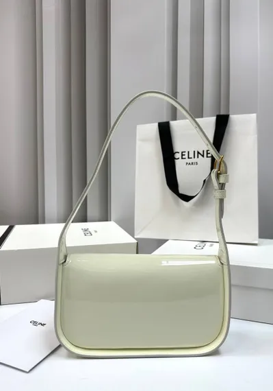 Сумка CELINE TERENCE из лакированной телячьей кожи белый