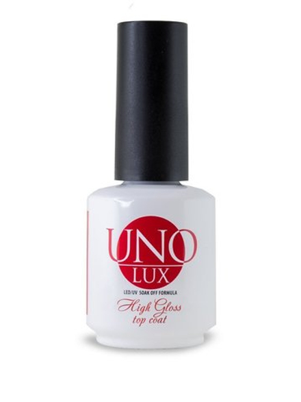 Uno Lux High Gloss Top - Верхнее покрытие без липкого слоя, 15мл