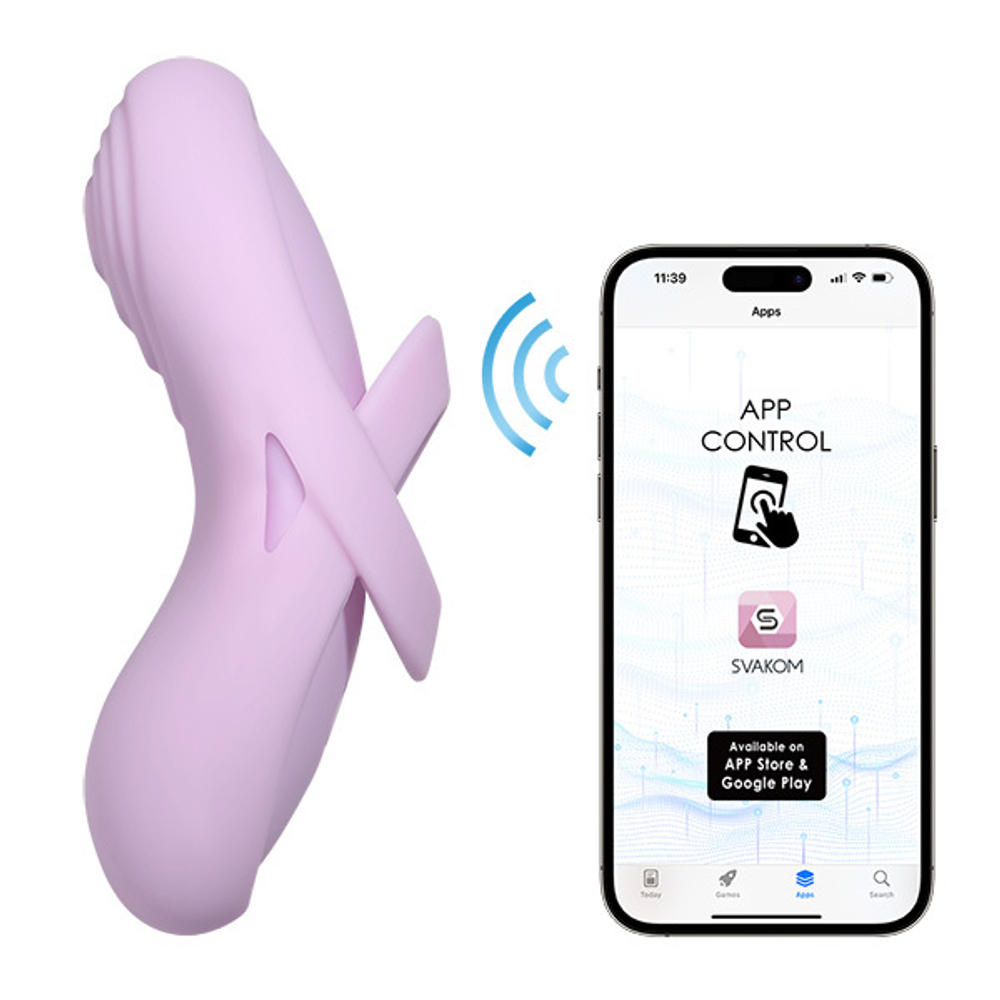 Сиреневый вибростимулятор на пальцы с функцией нагрева Svakom Echo 2 Flexible Finger Vibrator SC511B-PL