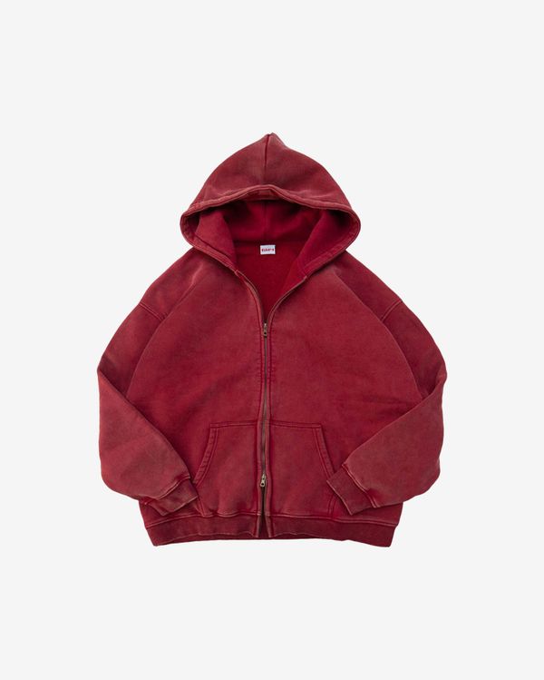 Худи вареный Zip Борщ ретро-красный - фото 1