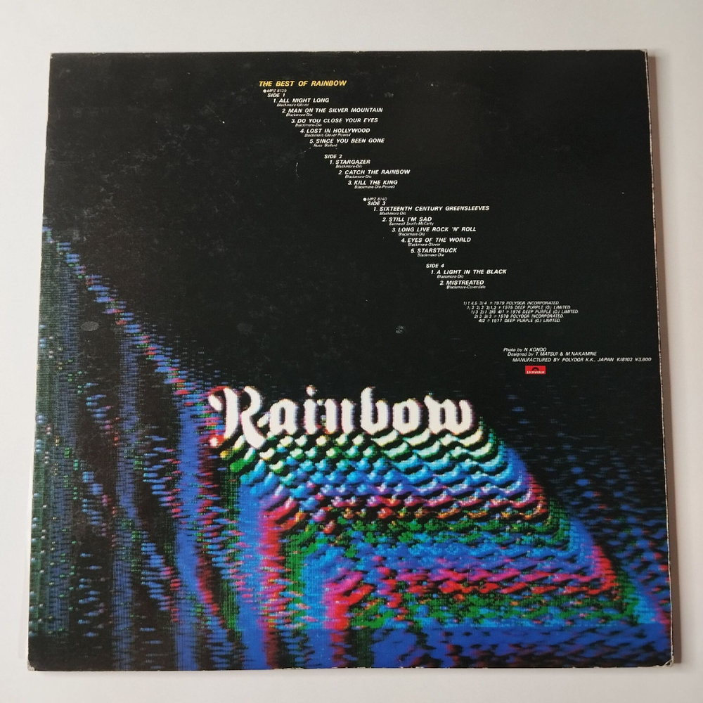 Винтажная виниловая пластинка LP The Best Of Rainbow (Japan 1980) (No Obi) Since You Been Gone