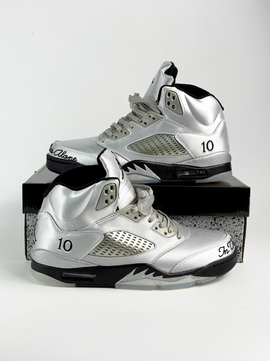 Кроссовки Nike Air Jordan 5 Retro Wings #B112 (сереб.)