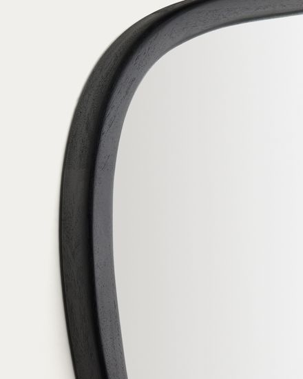 Зеркало из тикового дерева Alura черного цвета 45,5 x 47 см