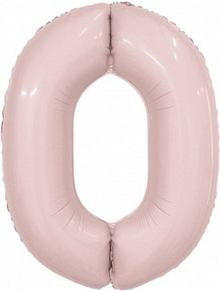 Р Цифра 0 Slim Пыльная роза (40''/102 см)