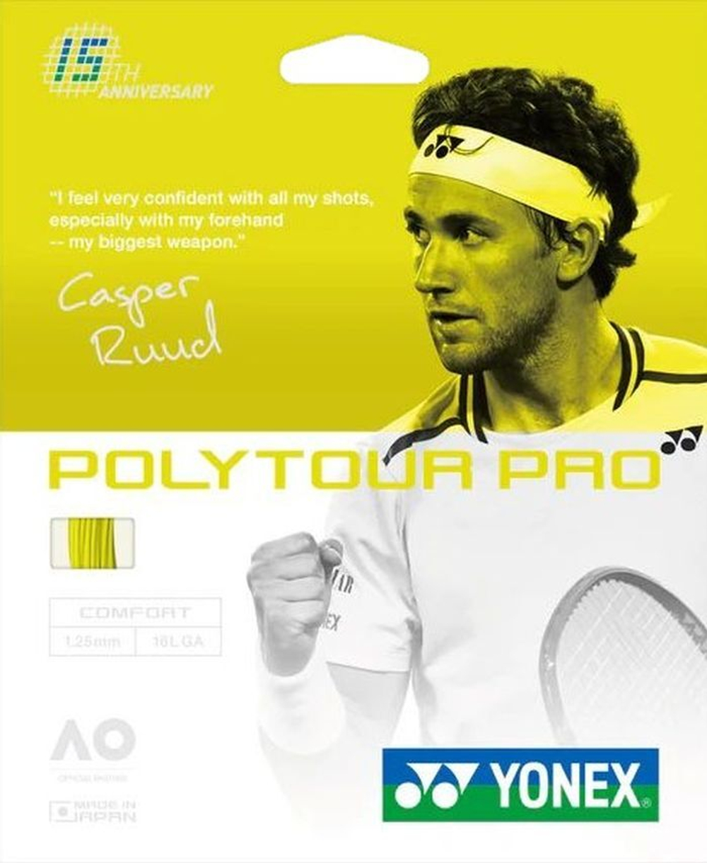 Теннисные струны Yonex Poly Tour Pro Limited Edition (12 м) - желтые
