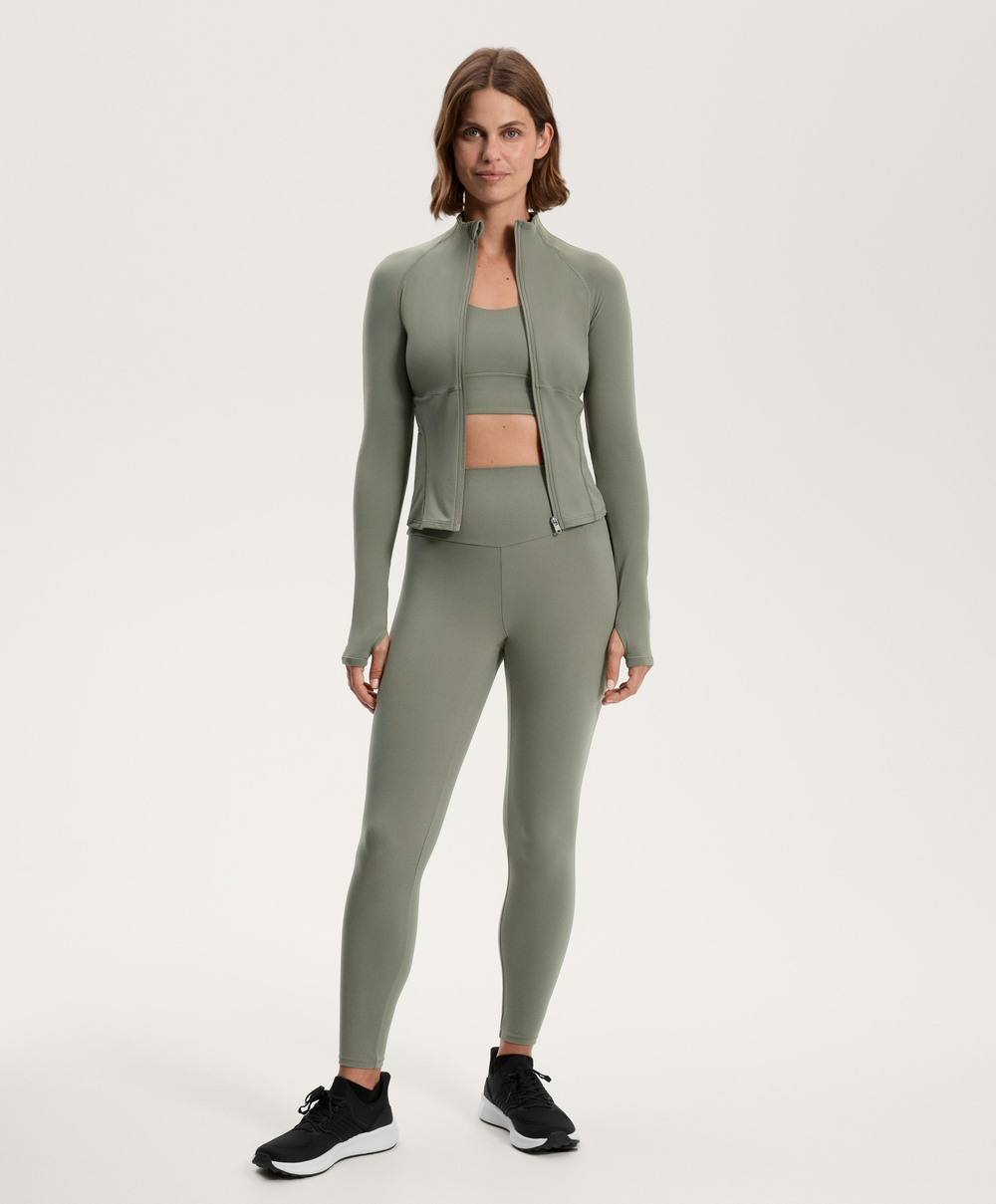 Oysho Легкая и теплая высокотехнологичная куртка Running, светлый хаки