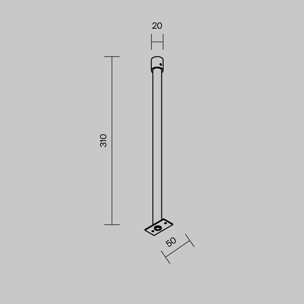 Комплектующие для уличной трековой системы Outdoor O-TR001-HL-B300