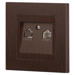 Розетка Intro Accent 6-303-10 информационная RJ45 IP20 СУ венге