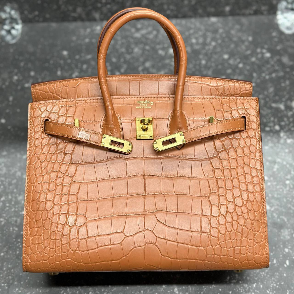 Сумка Hermes из кожи крокодила 25 см