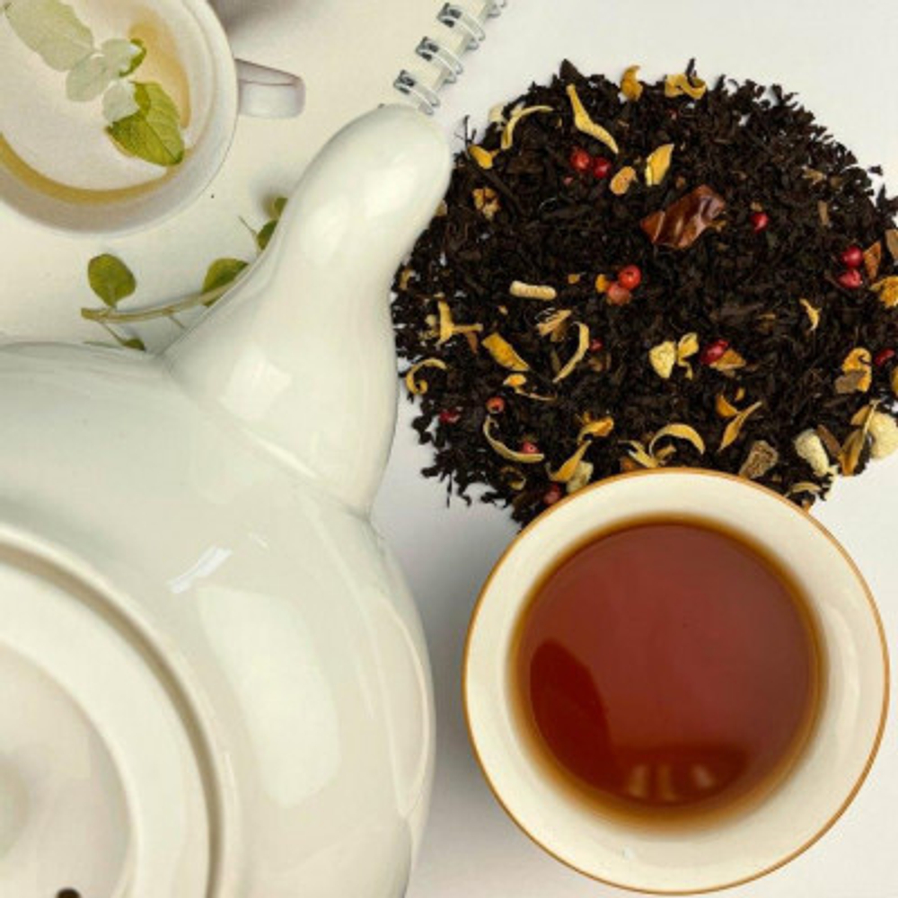 Черный чай BERRY-TEA "Жгучий апельсин" | 18гр под стакан | Эконом