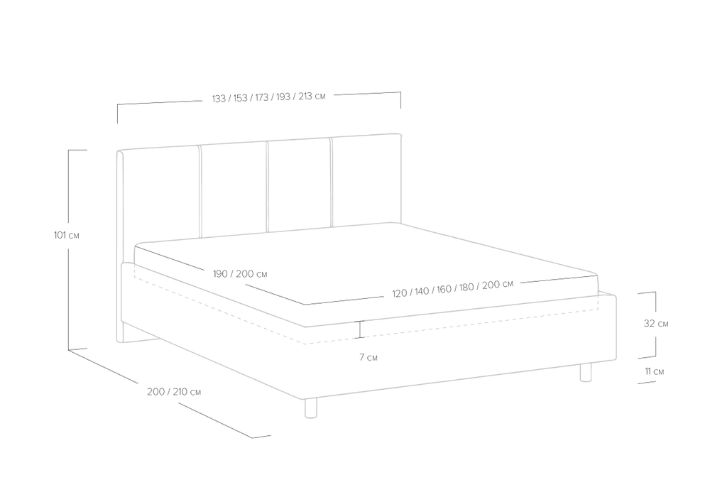 Кровать Prato (120x190)