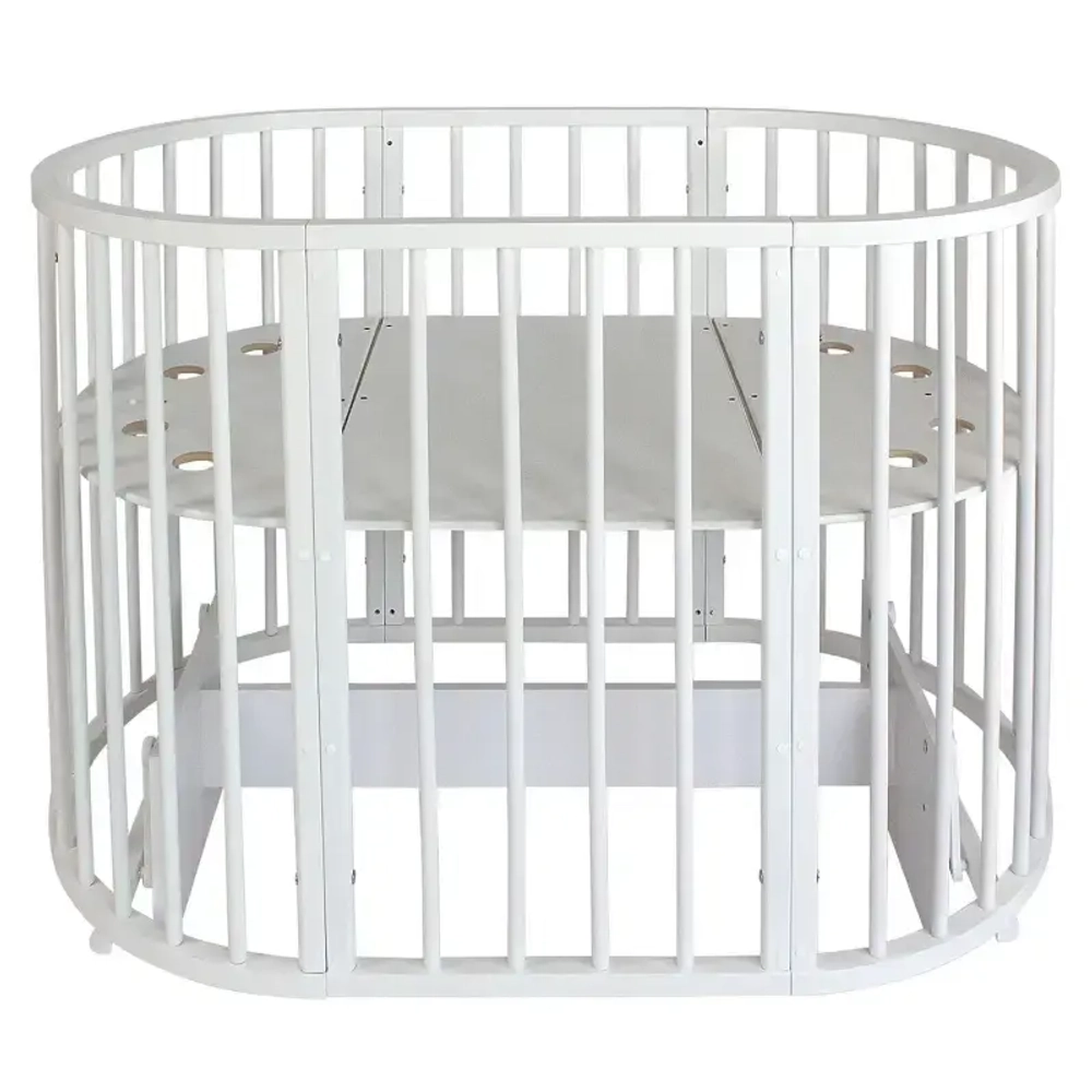 Кровать детская Indigo Simple 7в1 с поперечным маятником белый