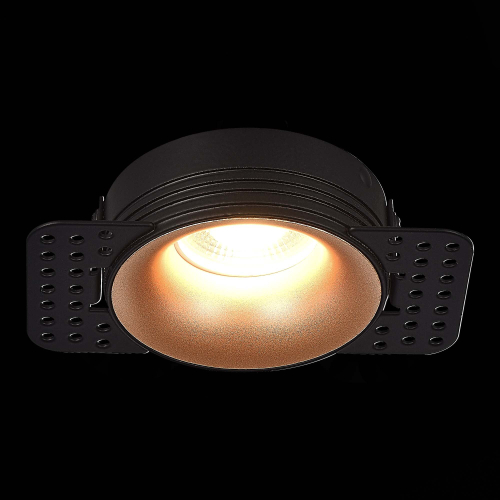 ST218.428.01 Св-к встр. Черный GU10 1*50W  IP20 D78xH30 165-265V Без ламп