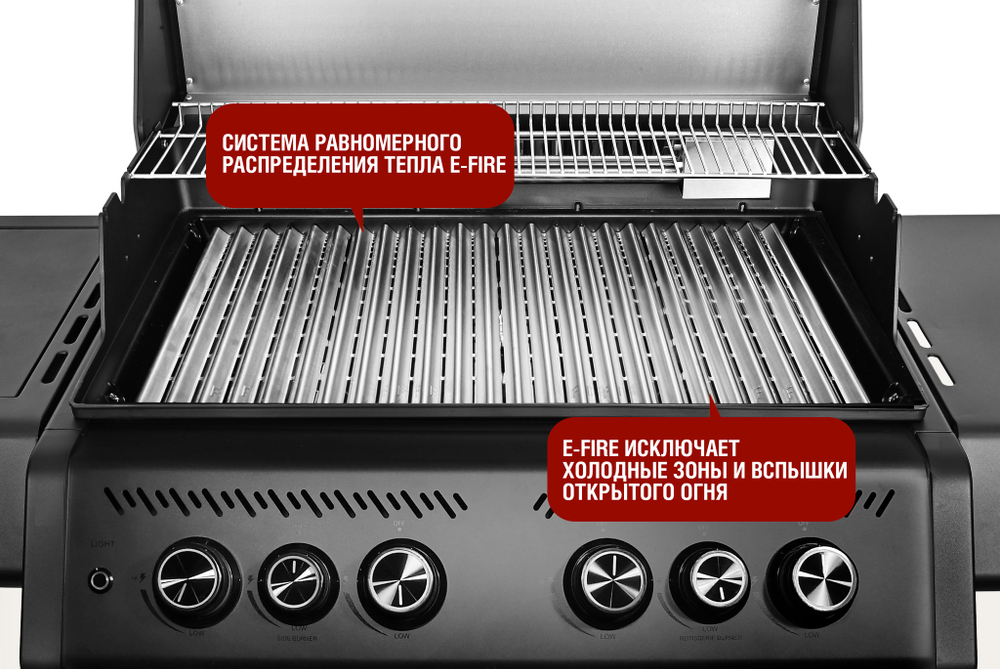 Газовый гриль 4+2 горелки