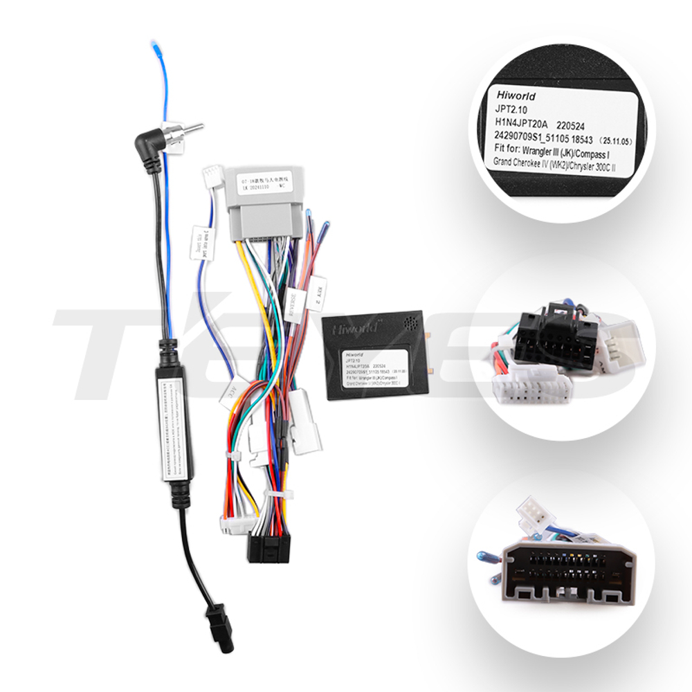 Комплект с разъёмами 12.3" Jeep/Dodge 2006-2018 (207x98мм) - Car-Smart LUX-JEEP