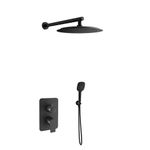 Встраиваемый смеситель для душа с тропическим и ручным душем BLAUTHERM 941512RP300NM черный