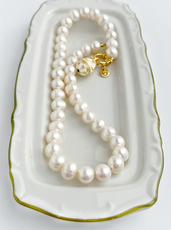 Колье из жемчуга полубарокко 11-12 мм