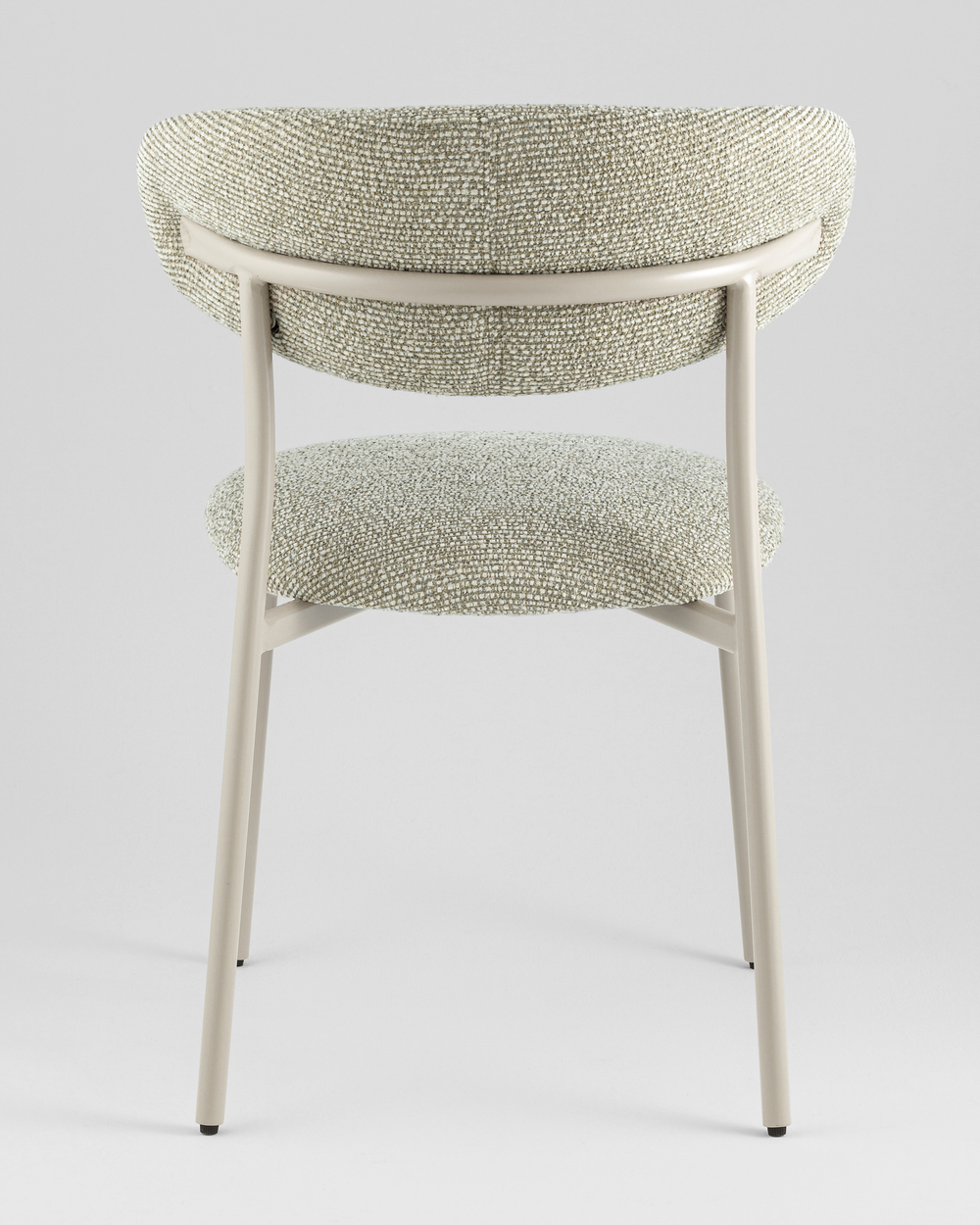 Стул обеденный Ayla бежево-зеленый кремовые ножки